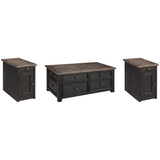  Signature Design by Ashley Tyler Creek T736T1 Coffee Table and 2 Chairside End Tables IMAGE 1