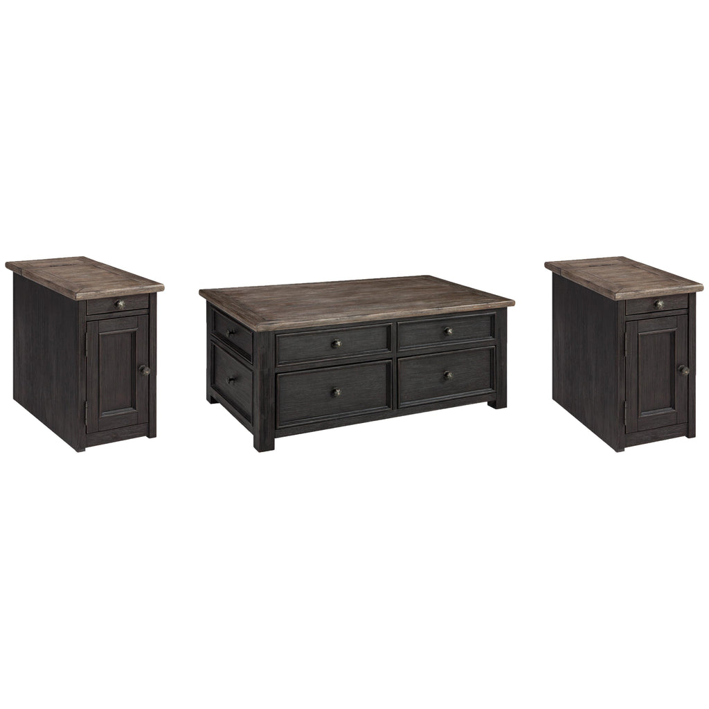  Signature Design by Ashley Tyler Creek T736T1 Coffee Table and 2 Chairside End Tables IMAGE 1