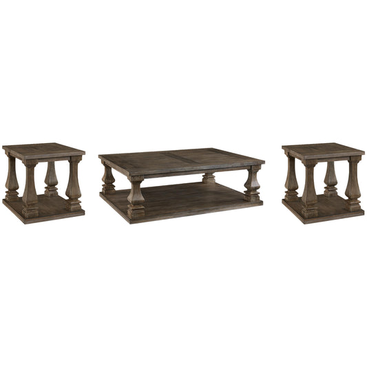  Signature Design by Ashley Johnelle T776T1 Coffee Table and 2 End Tables IMAGE 1