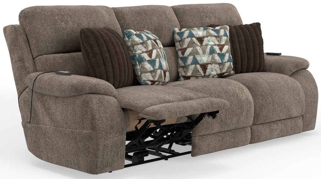 Catnapper Joya Reclining Sofa in Mushroom Catnapper