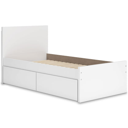  Signature Design by Ashley Onita EB9630B10 Twin Panel Platform Bed with 1 Side Storage IMAGE 1