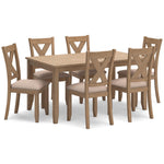  Signature Design by Ashley Sanbriar D393-425 Rectangular Dining Room Table Set IMAGE 1