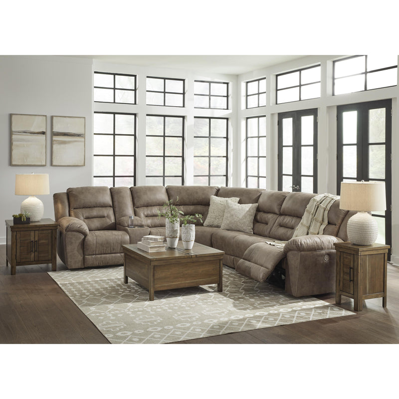 Signature Design by Ashley Ravenel Power Reclining Leather Look 4 pc Sectional 8310601/8310677/8310646/8310675 IMAGE 5