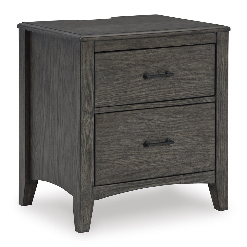  Signature Design by Ashley Montillan B651-92 Two Drawer Night Stand IMAGE 1