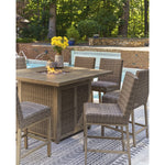  Signature Design by Ashley Walton Bridge P749-665 Square Bar Table with Fire Pit IMAGE 16