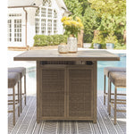  Signature Design by Ashley Walton Bridge P749-665 Square Bar Table with Fire Pit IMAGE 6