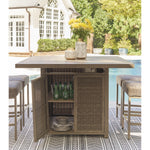  Signature Design by Ashley Walton Bridge P749-665 Square Bar Table with Fire Pit IMAGE 7