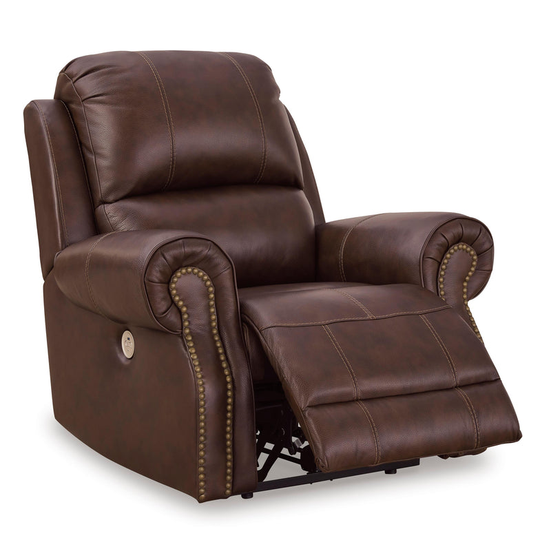 Signature Design by Ashley Freyeburg Power Leather Match Recliner with Wall Recline U9021406 IMAGE 2