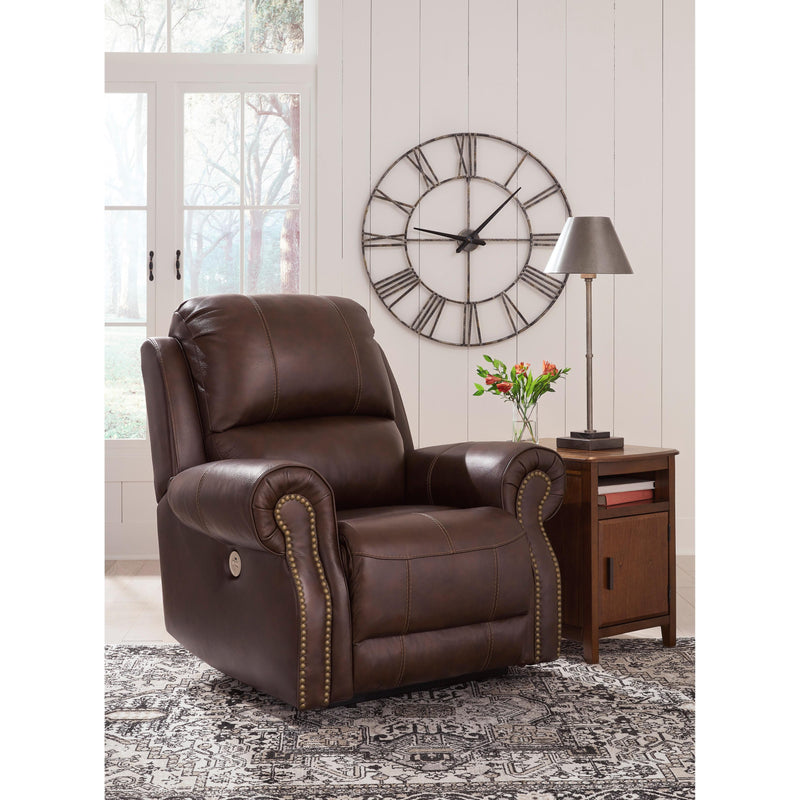 Signature Design by Ashley Freyeburg Power Leather Match Recliner with Wall Recline U9021406 IMAGE 7