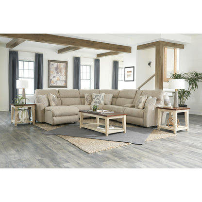  Catnapper McPherson 261 6 pc Power Reclining Sectional - Buff IMAGE 1