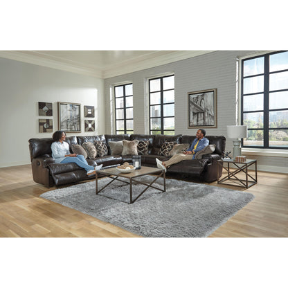  Catnapper Como 436 5 pc Reclining Modular Sectional - Chocolate IMAGE 3
