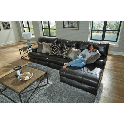  Catnapper Como 436 3 pc Power Reclining Modular Sectional - Chocolate IMAGE 3