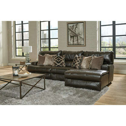  Catnapper Como 436 3 pc Reclining Modular Sectional - Chocolate IMAGE 2