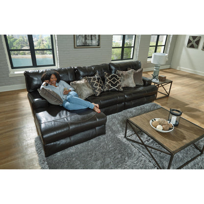  Catnapper Como 436 3 pc Reclining Modular Sectional - Chocolate IMAGE 3