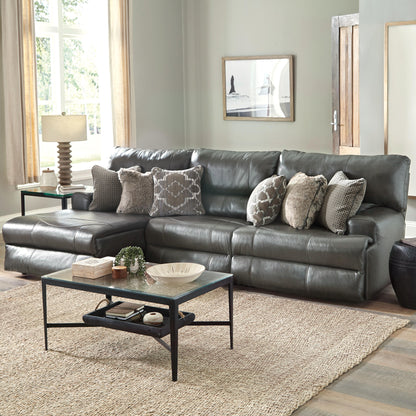  Catnapper Como 436 3 pc Power Reclining Modular Sectional - Steel IMAGE 1