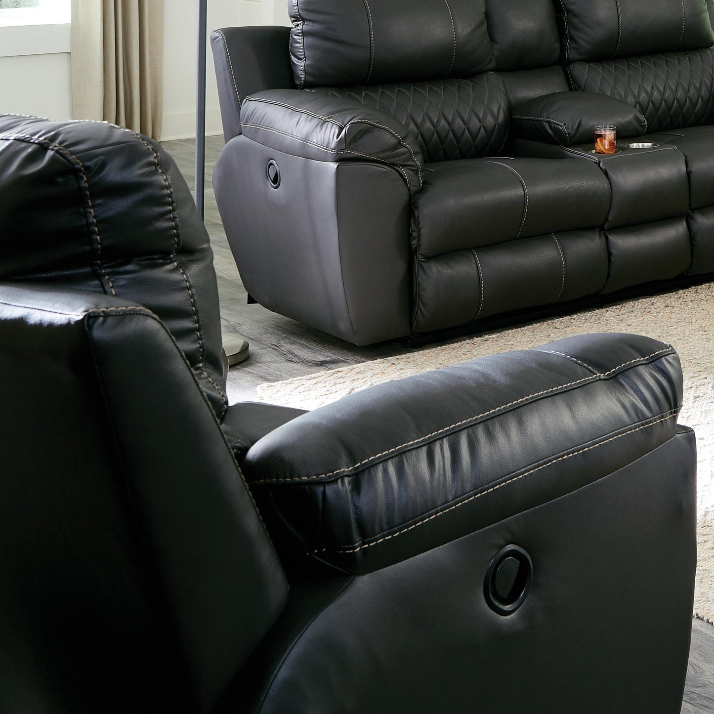  Catnapper Sorrento 647207 Power Recliner - Anthracite IMAGE 1