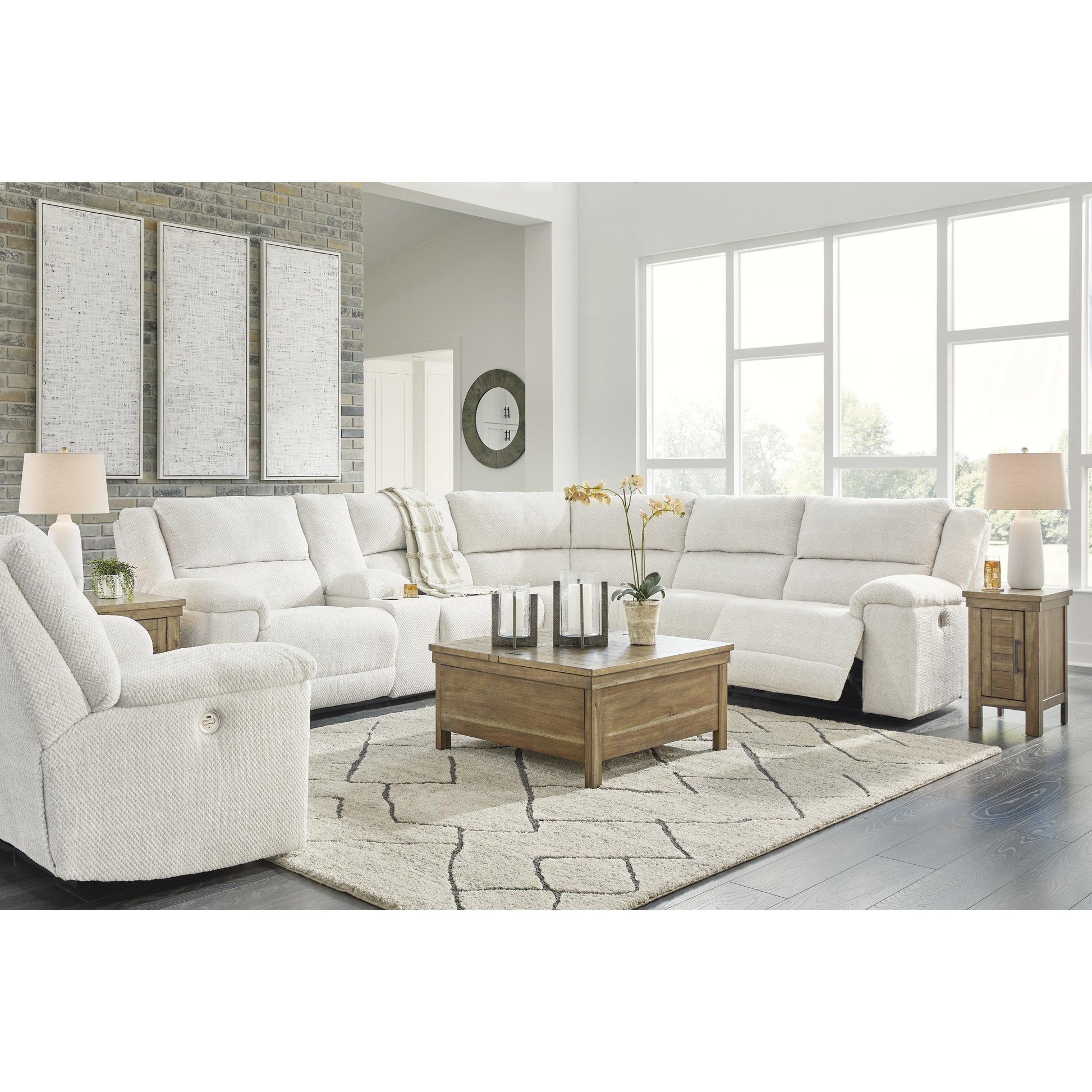 Signature Design by Ashley Keensburg Power Reclining Fabric 3 pc Sectional 6180701/6180777/6180775 IMAGE 4