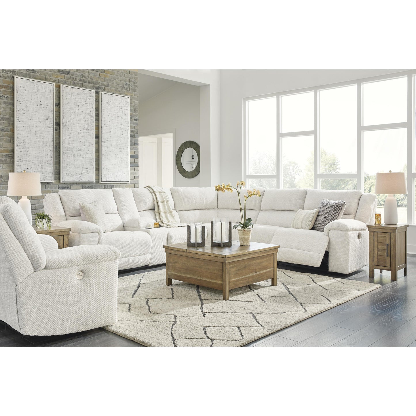 Signature Design by Ashley Keensburg Power Reclining Fabric 3 pc Sectional 6180701/6180777/6180775 IMAGE 5