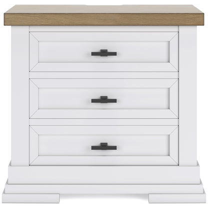 Benchcraft Ashbryn B844-93 Three Drawer Night Stand IMAGE 3