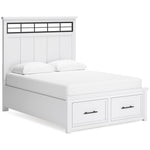  Benchcraft Ashbryn B844B2 Queen Panel Storage Bed IMAGE 1
