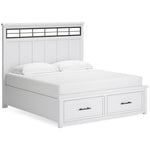  Benchcraft Ashbryn B844B4 King Panel Storage Bed IMAGE 1