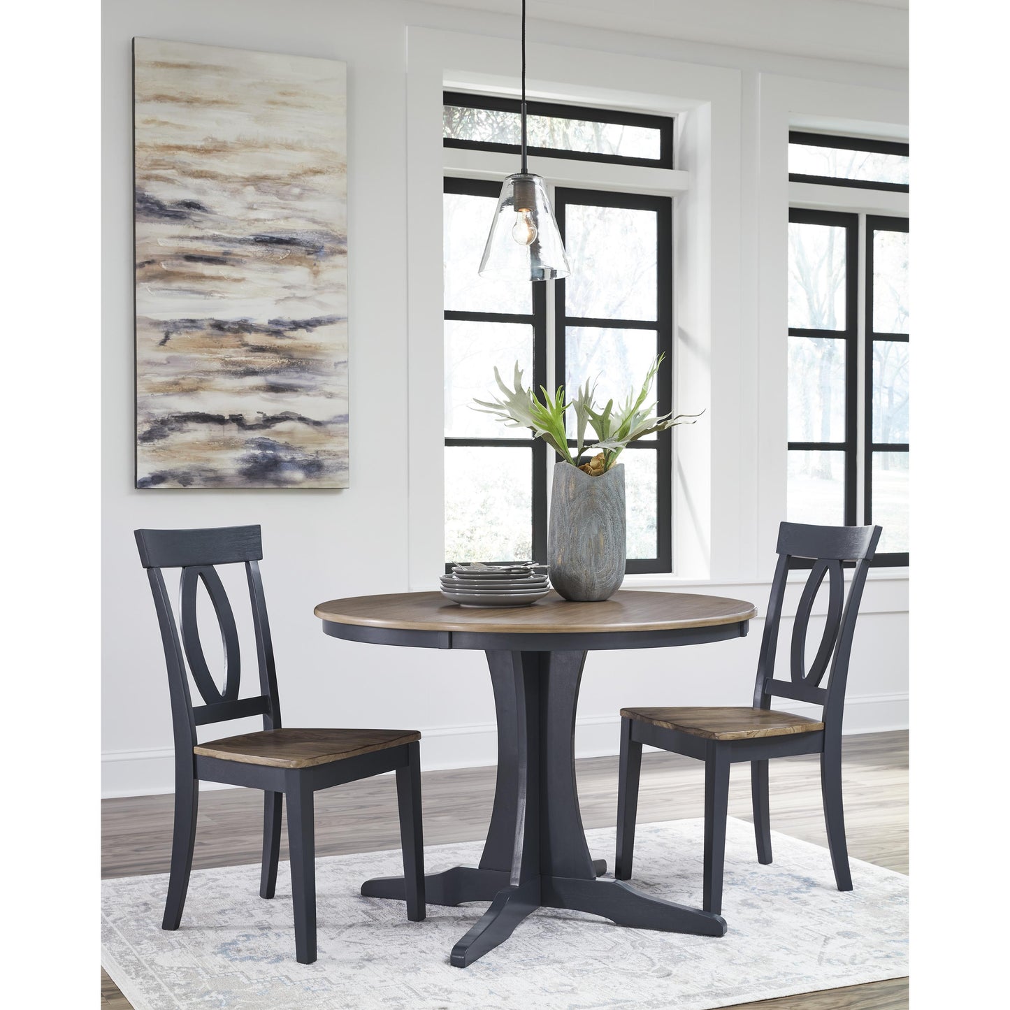 Signature Design by Ashley Round Landocken Dining Table with Pedestal Base D502-15 IMAGE 5