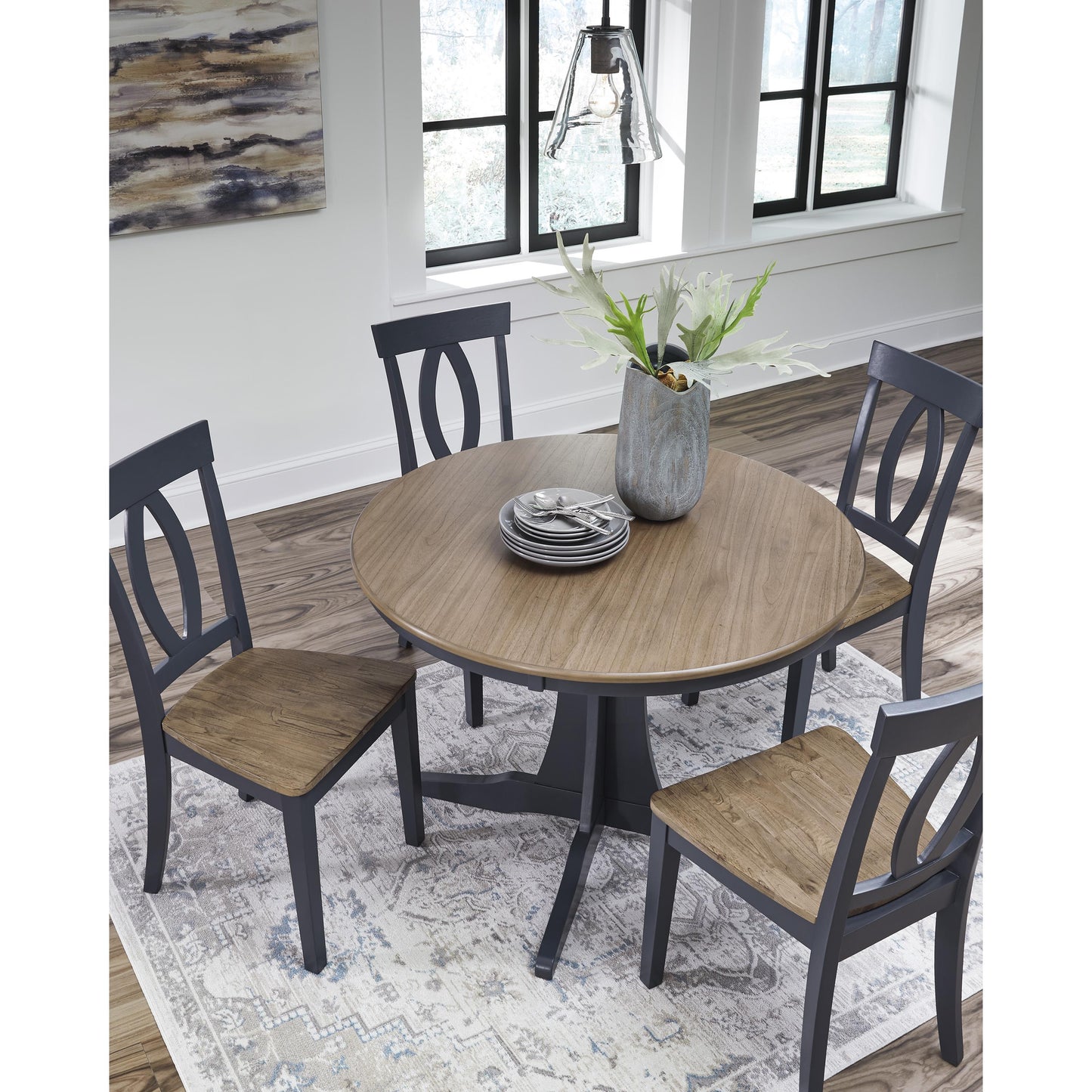 Signature Design by Ashley Round Landocken Dining Table with Pedestal Base D502-15 IMAGE 8