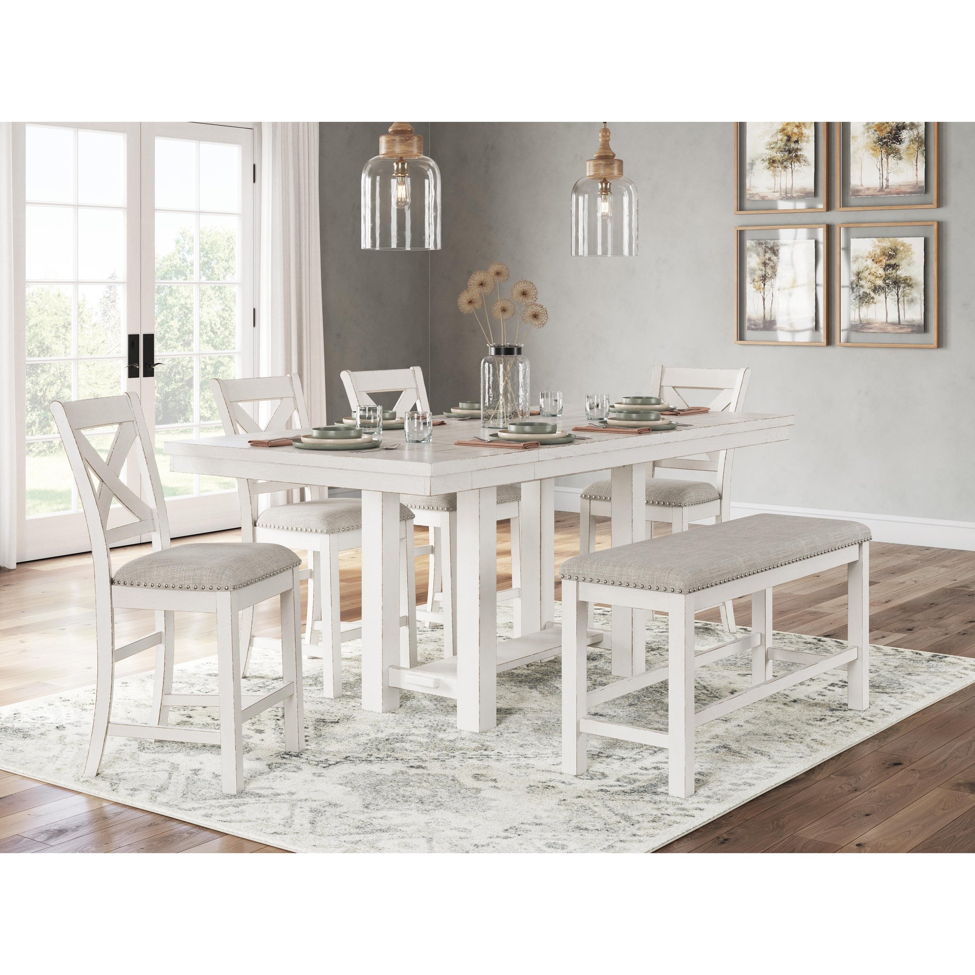  Signature Design by Ashley Robbinsdale D642-09 Double Counter Upholstered Bench IMAGE 12