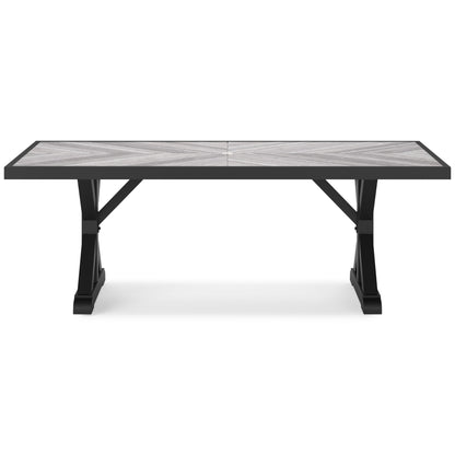  Signature Design by Ashley Beachcroft P792-625 Rectangular Dining Table with Umbrella Option IMAGE 2