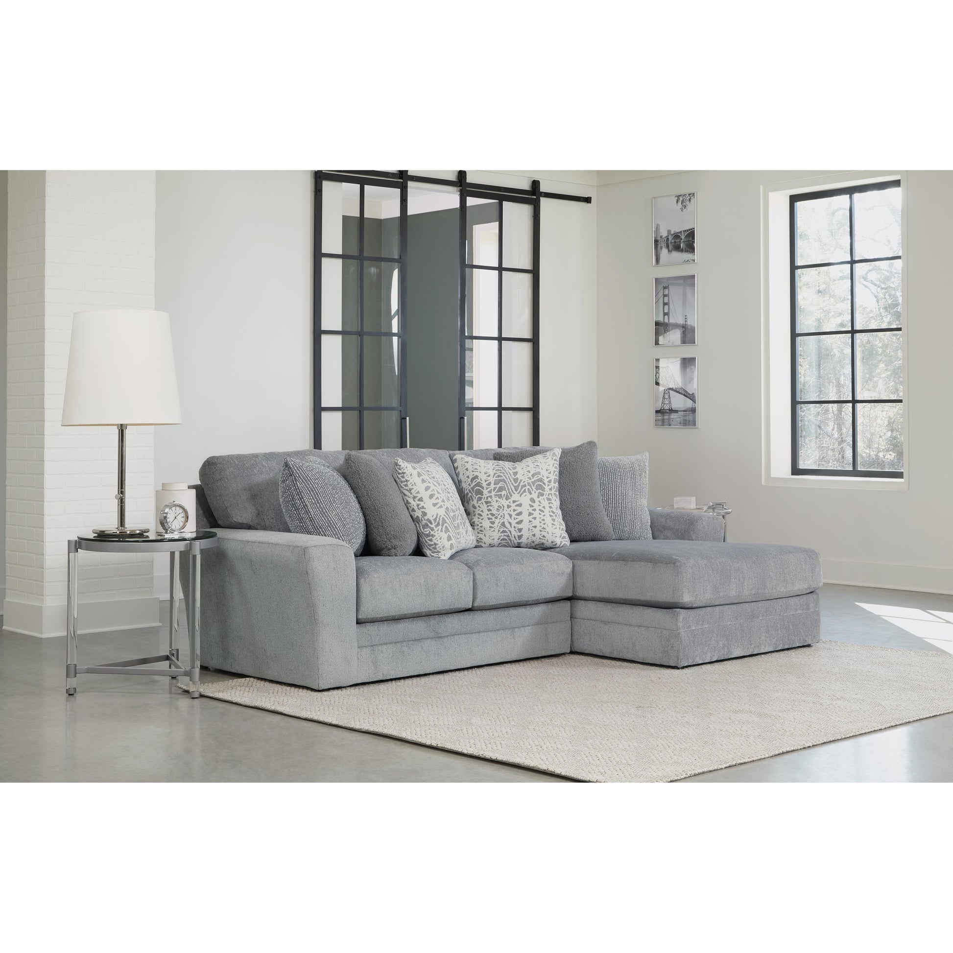  Jackson Furniture Glacier 2477 2 pc Sectional - Shark IMAGE 1