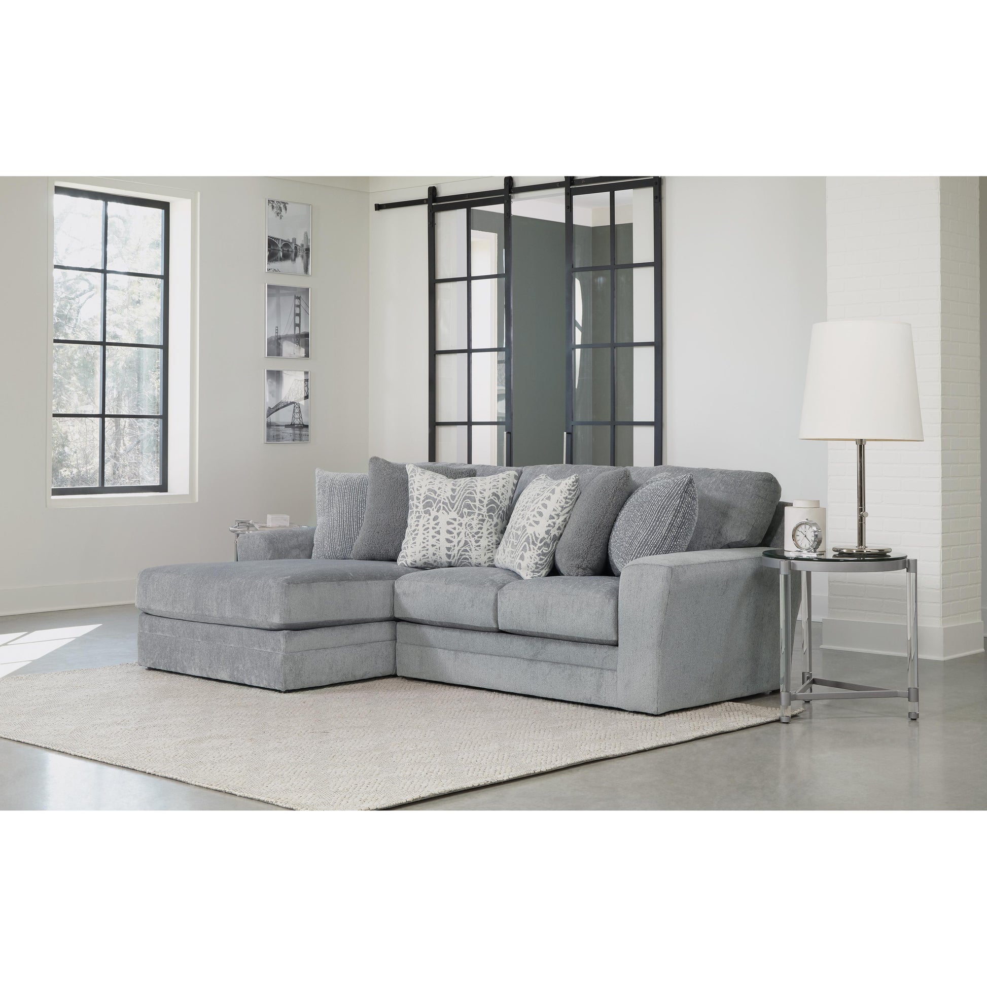  Jackson Furniture Glacier 2477 2 pc Sectional - Shark IMAGE 1
