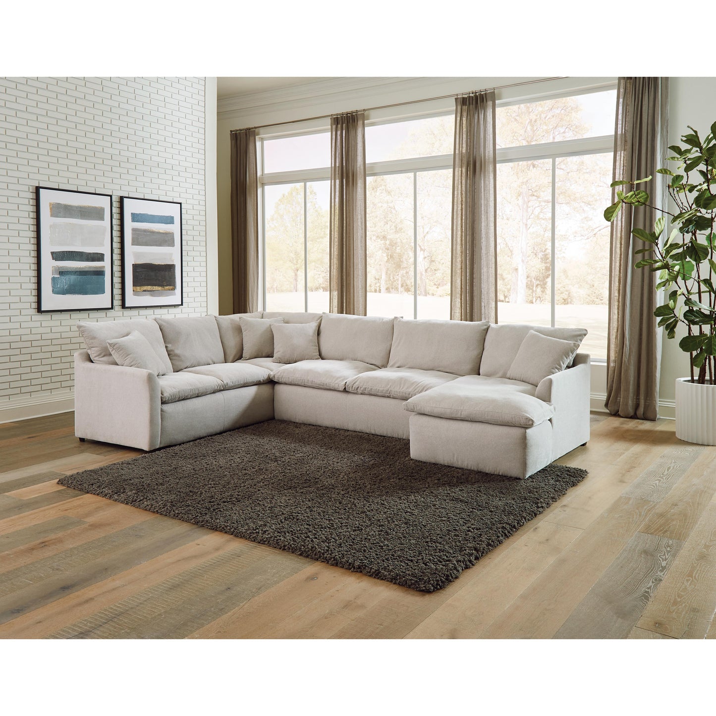  Jackson Furniture Harper 1345 3 pc Sectional - Oyster IMAGE 1