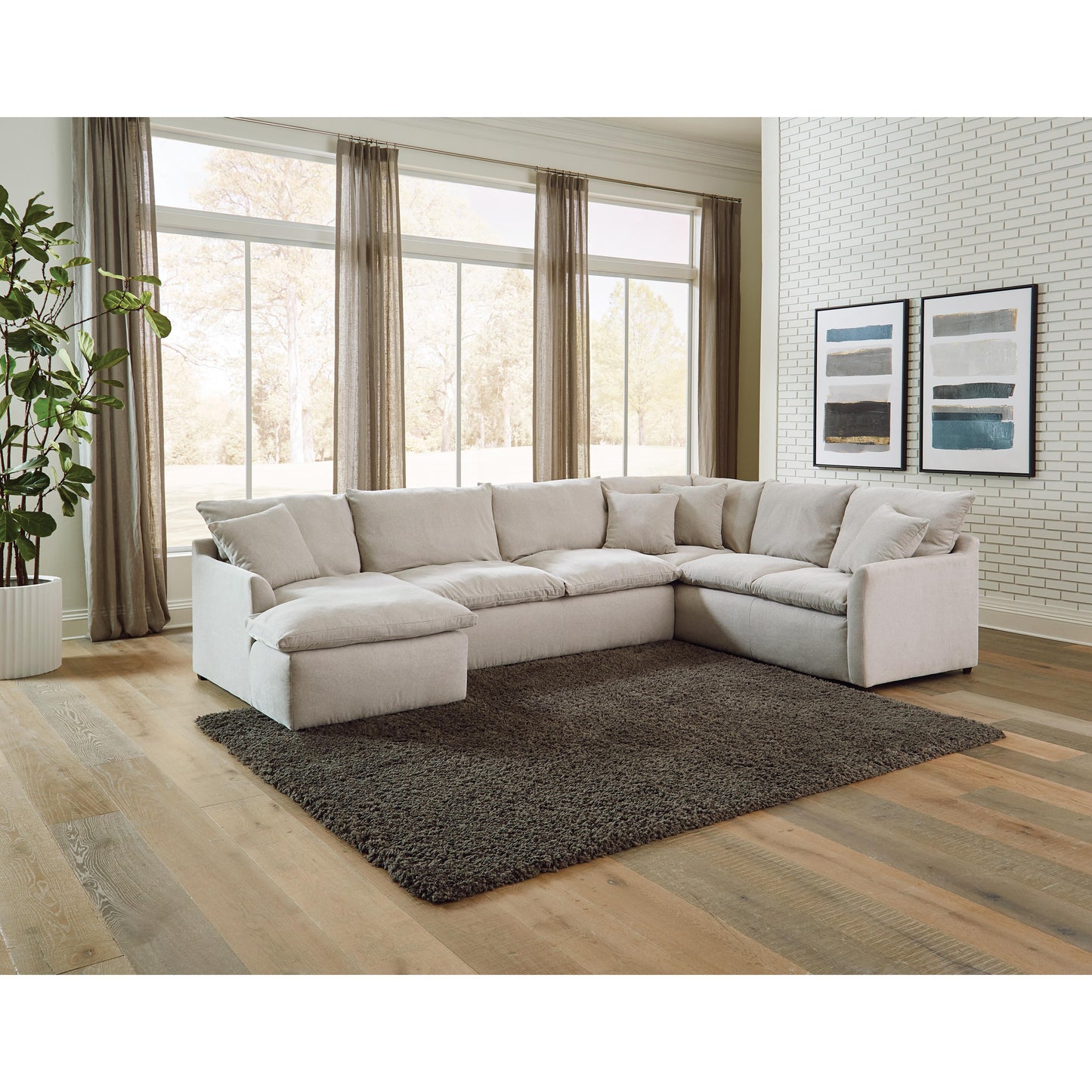  Jackson Furniture Harper 1345 3 pc Sectional - Oyster IMAGE 1