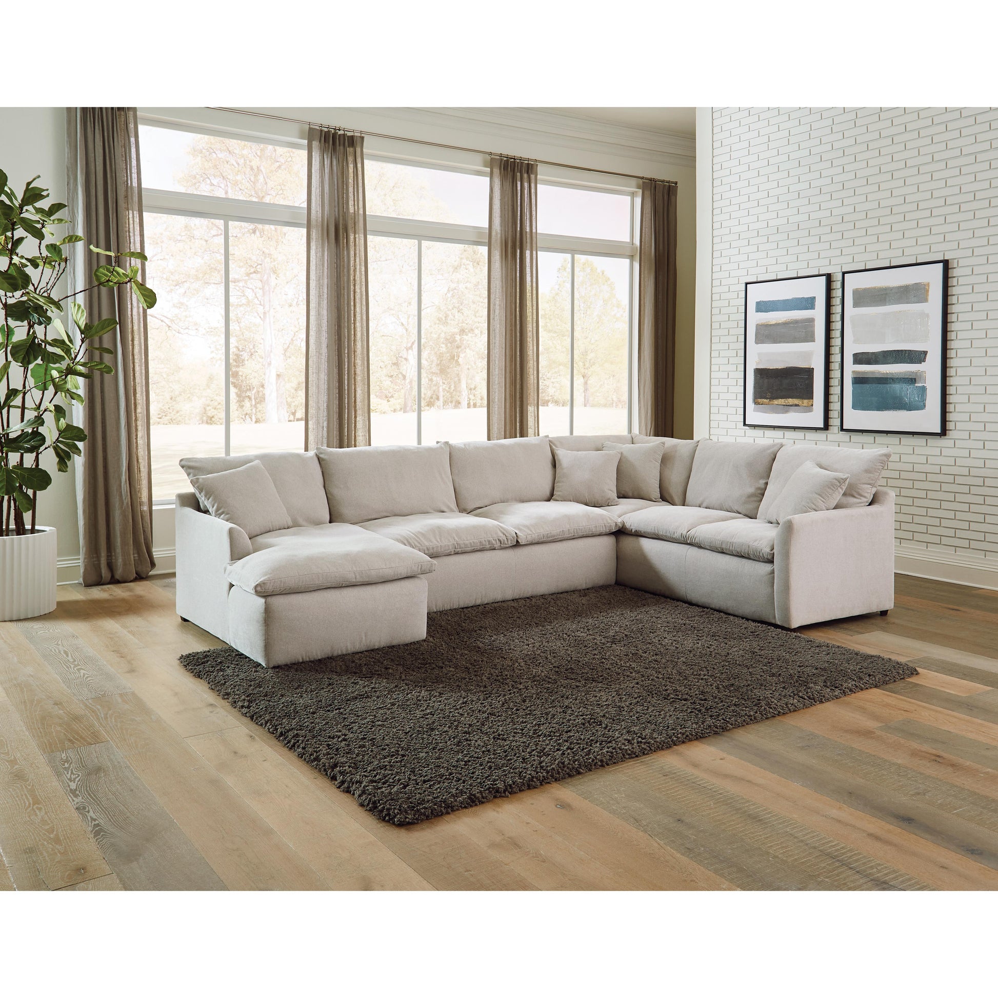  Jackson Furniture Harper 1345 3 pc Sectional - Oyster IMAGE 1