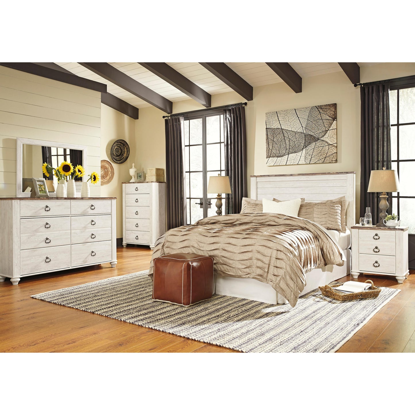  Signature Design by Ashley Willowton B267-57 Queen Panel Headboard IMAGE 5