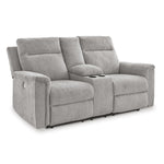 Signature Design by Ashley Barnsana 3320196 Double Reclining Power Loveseat with Console IMAGE 1