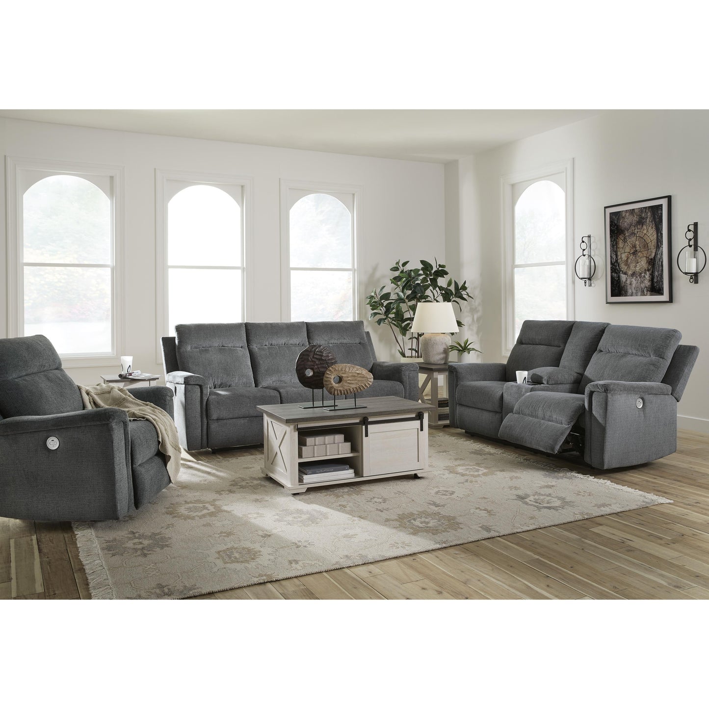 Signature Design by Ashley Barnsana 3320296 Double Reclining Power Loveseat with Console IMAGE 15