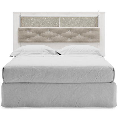  Signature Design by Ashley Altyra B2640-65 Queen Upholstered Panel Bookcase Headboard IMAGE 3