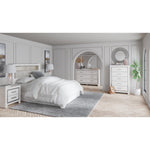  Signature Design by Ashley Altyra B2640-65 Queen Upholstered Panel Bookcase Headboard IMAGE 8
