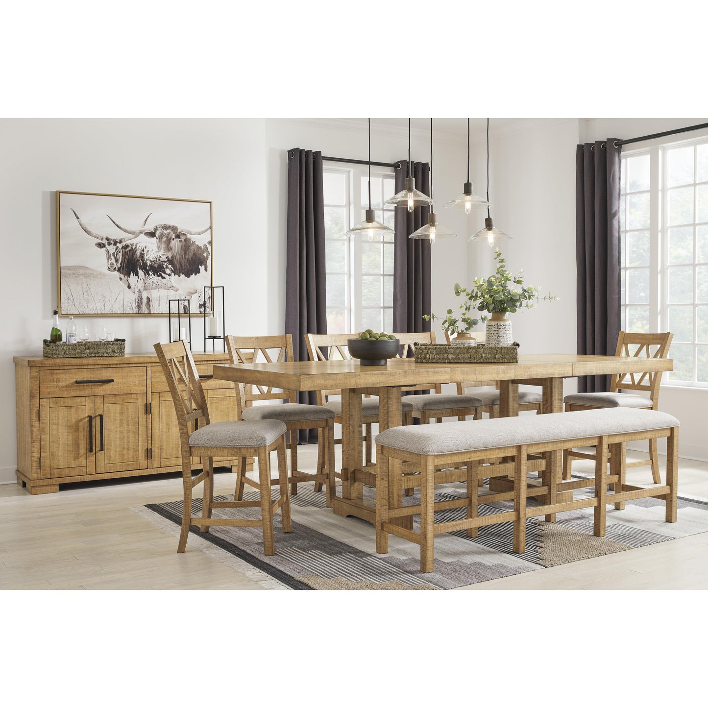 Signature Design by Ashley Havonplane D773-32 Rectangular Dining Room Counter Extension Table IMAGE 11
