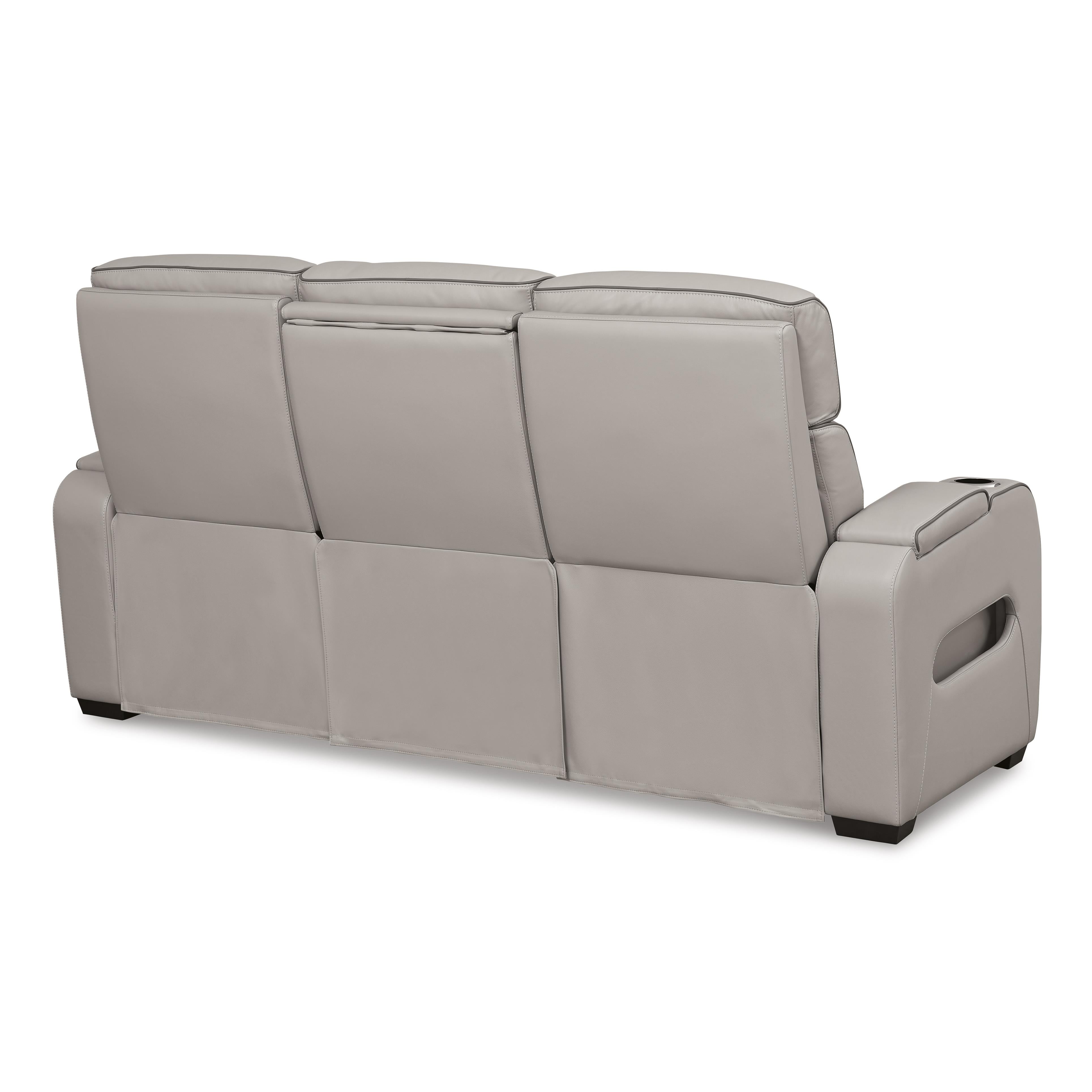 Signature Design by Ashley Boyington Power Reclining Leather Match Sof
