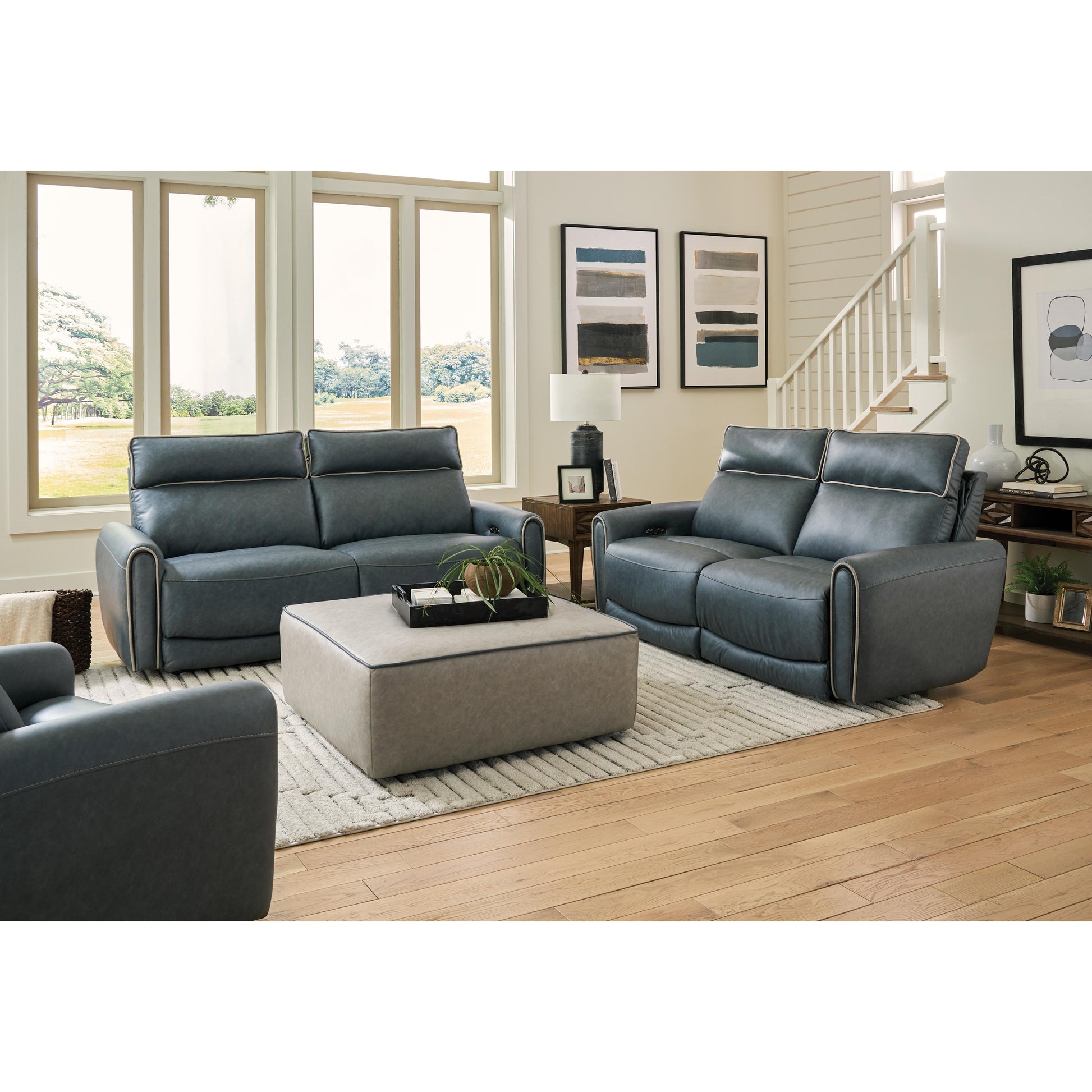  Catnapper Nico 35012 Castered Cocktail Ottoman - Silver IMAGE 2