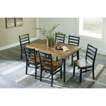 Signature Design by Ashley Blondon D413-425 Rectangular Dining Room Table Set IMAGE 11
