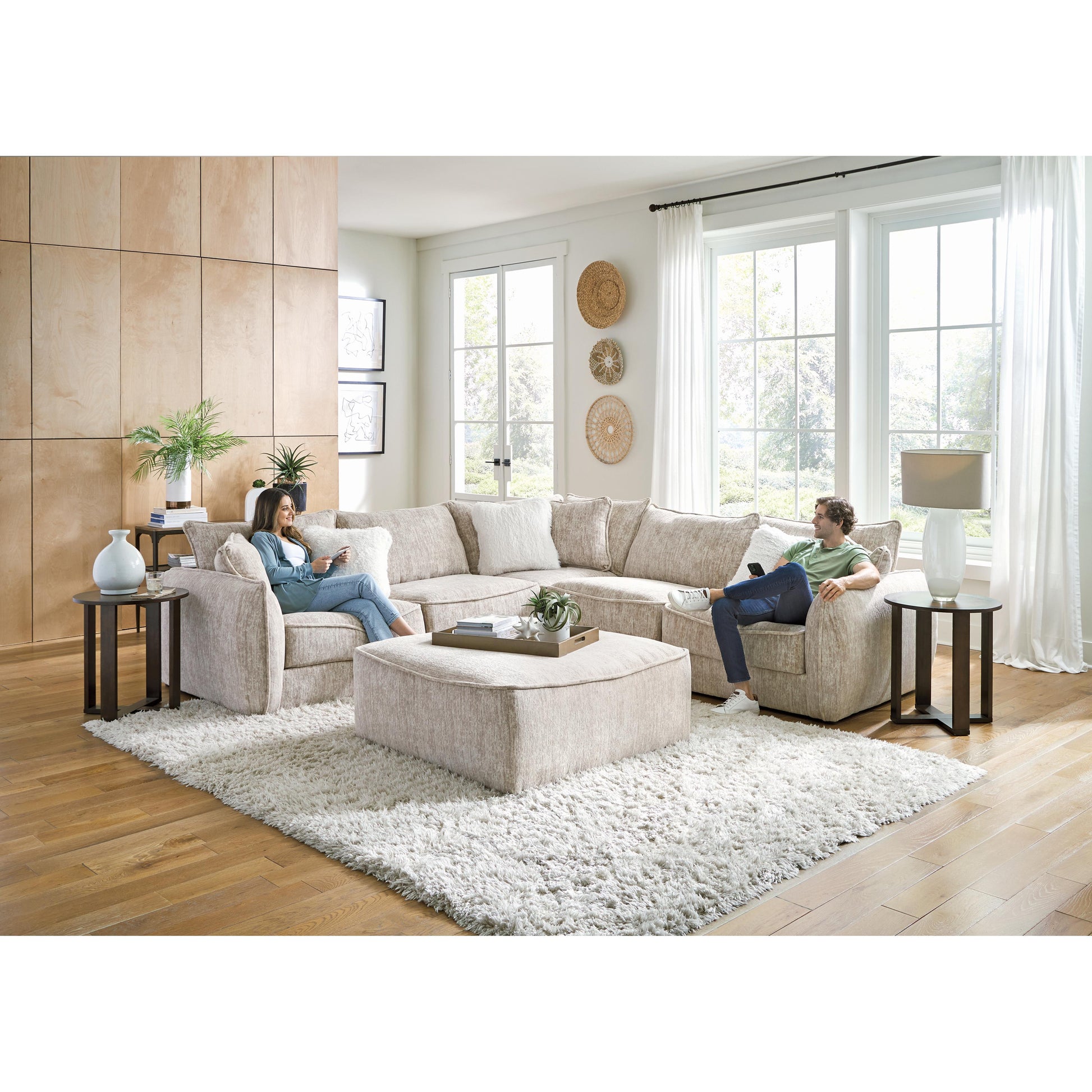  Jackson Furniture Bucktown 2306 3 pc Sectional - Parchment IMAGE 2
