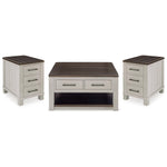 Signature Design by Ashley Darborn T796T1 Lift-top Coffee Table and 2 Chairside End Tables IMAGE 1