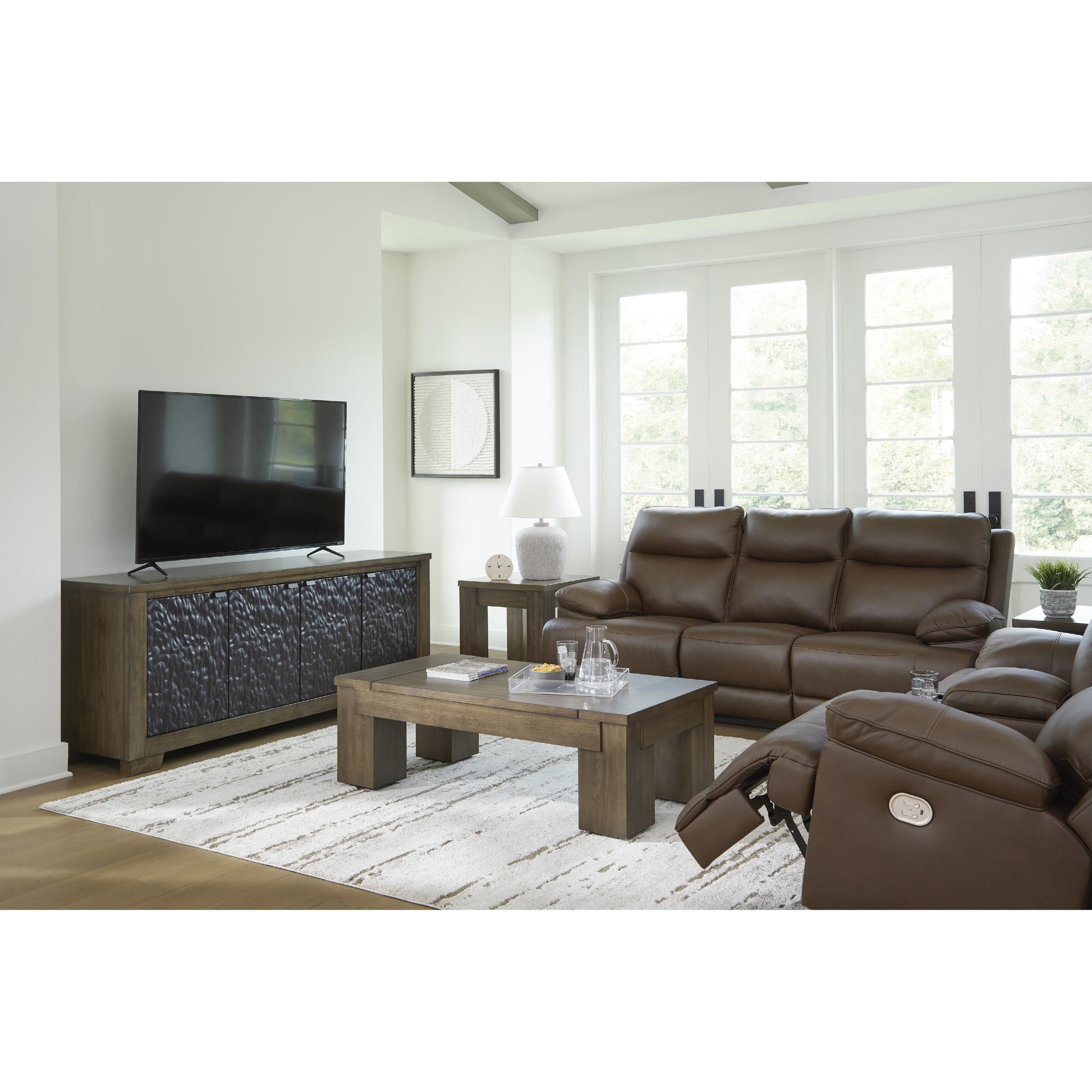 Signature Design by Ashley VonRyan U1040018 Power Reclining Loveseat with Console and Adjustable Headrest IMAGE 10
