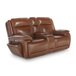 Signature Design by Ashley Healy Pier U1120418 Power Reclining Loveseat with Console and Adjustable Headrest IMAGE 1