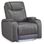 Signature Design by Ashley Schooner Rocks 1610213 Power Recliner with Adjustable Headrest IMAGE 1