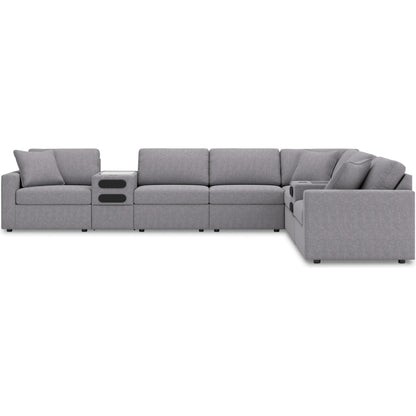  Signature Design by Ashley Modmax 92104S16 8 pc Sectional with Audio System IMAGE 2