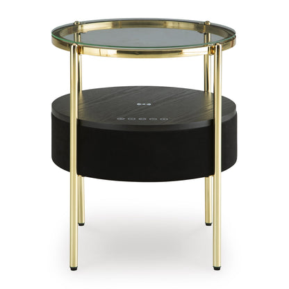 Signature Design by Ashley Nedman A4000669 Accent Table with Speaker IMAGE 2